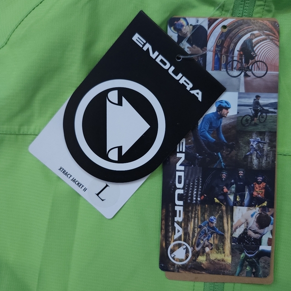 Endura Extract Jacket 2 Mens Size Large Hi Viz New Green Cycling - Picture 3 of 9